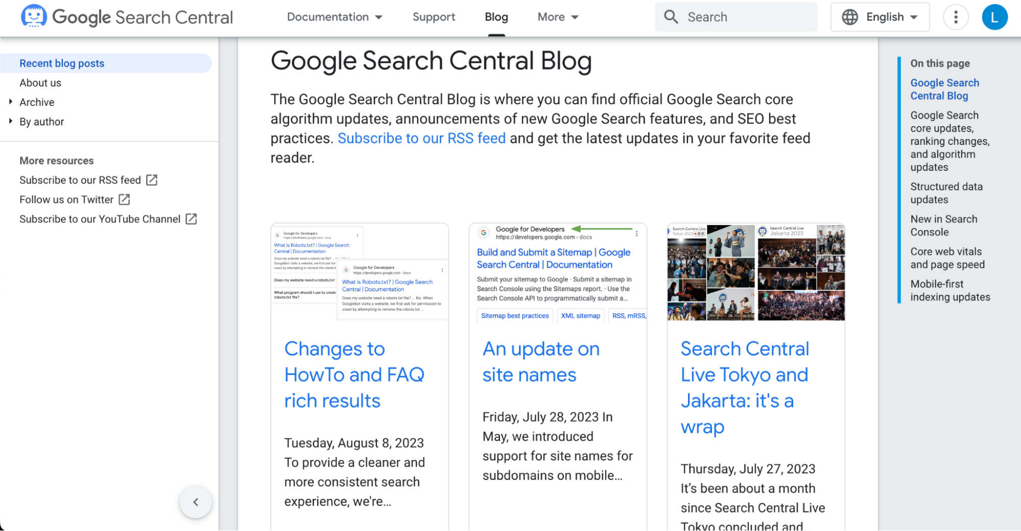 Google Search Central Blog - Ectesso 